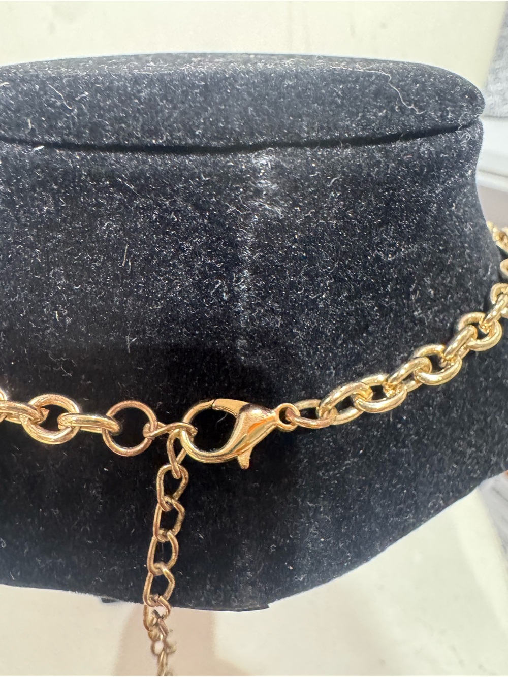 Kenneth Jay Lane Gold-Tone Amber Crystal Bib Necklace - Picture 3 of 6